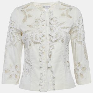 Oscar de la Renta Cream Lace Jacket S, Coats & Jackets - Luxury Closet catalog