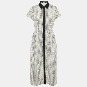 Oscar de la Renta Monochrome Floral Printed Cotton Maxi Dress M, Dresses - Luxury Closet catalog