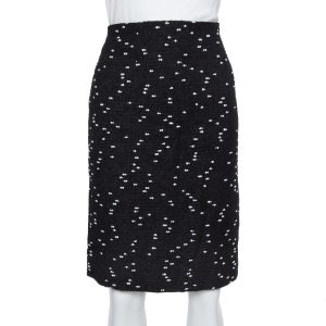 Oscar de la Renta Monochrome Tweed Fitted Short Skirt M, Skirts - Luxury Closet catalog