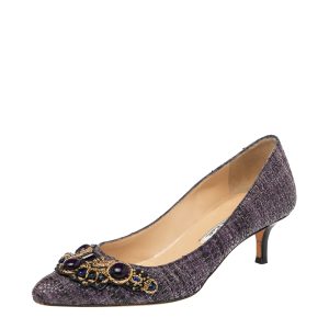 Oscar de la Renta Purple  Raffia Point Toe Pumps Size 36, Pumps - Luxury Closet catalog