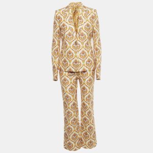 Paco Rabbane Beige Printed Cotton Pant Suit S, Suits - Luxury Closet catalog