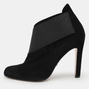 Paul Andrew Black Elastane and Suede Booties Size 39, Boots - Luxury Closet catalog