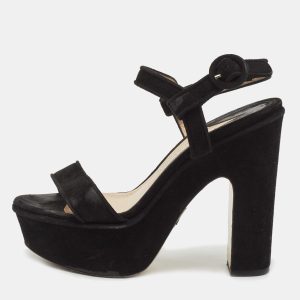 Paul Andrew Black Suede Stanton Sandals Size 36, Sandals - Luxury Closet catalog