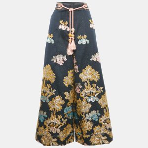 Peter Pilotto Navy Blue Brocade Wide Leg Pants L, Clothing - Luxury Closet catalog