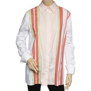 Peter Pilotto Multicolor Striped Cotton Cutout Sleeve Detail Shirt S, Shirts & Tops - Luxury Closet catalog