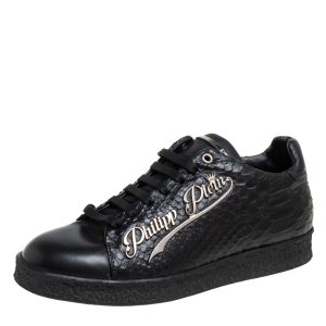 Philipp Plein Black Python Embossed Leather Low Top Sneakers Size 39, Athletic Shoes & Sneakers - Luxury Closet catalog