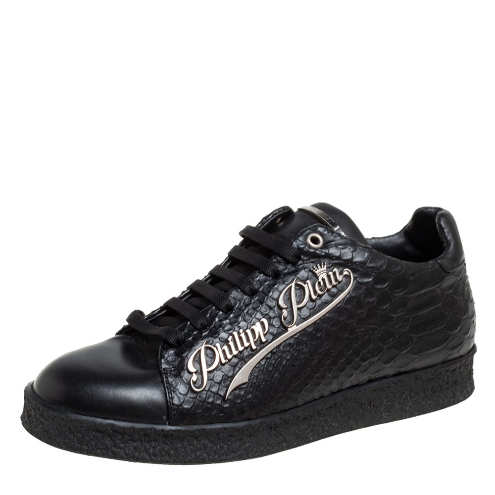 Philipp Plein Black Python Embossed Leather Low Top Sneakers Size 39, Athletic Shoes & Sneakers - Luxury Closet catalog