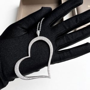 Piaget 18K White Gold Full Diamond Large Heart Limelight Necklace, Necklaces - Luxury Closet catalog