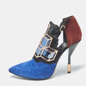 Pierre Hardy Tricolor Calfhair and Suede Rubix Cube Booties Size 38.5, Boots - Luxury Closet catalog
