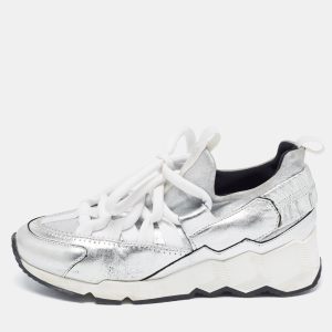 Pierre Hardy Silver Leather and Neoprene Low Top Sneakers Size 36, Athletic Shoes & Sneakers - Luxury Closet catalog