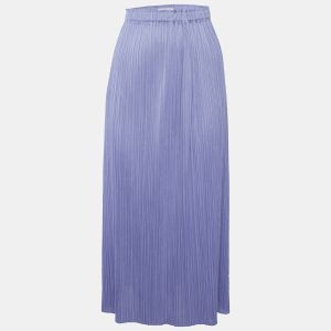 Pleats Please By Issey Miyake Purple Crepe Pleated Midi Skirt L, Skirts - Luxury Closet catalog