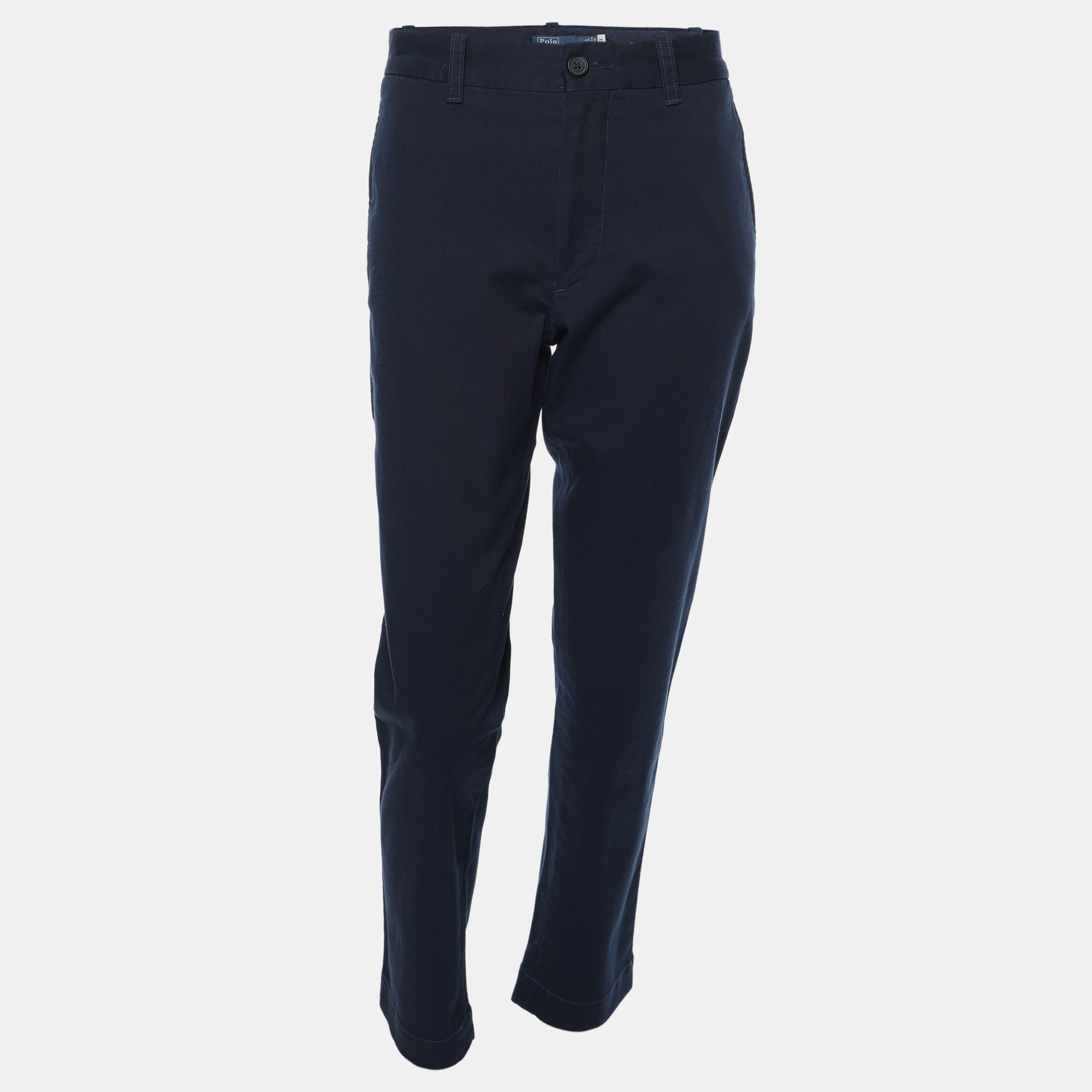 Polo Ralph Lauren Navy Blue Stretch Fabric The Slim Chino Trouser S, Clothing - Luxury Closet catalog