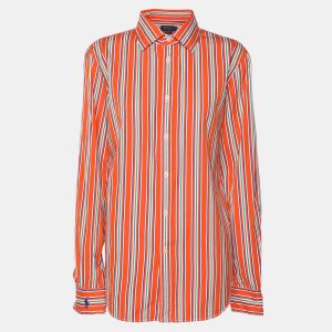 Polo Ralph Lauren Orange Stripe Cotton Long Sleeve Shirt L, Shirts & Tops - Luxury Closet catalog