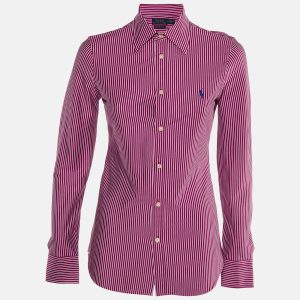 Polo Ralph Lauren Pink Striped Knit Dress Shirt S, Shirts & Tops - Luxury Closet catalog