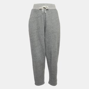 Polo Ralph Lauren Grey Logo Embroidered Fleece Cotton Track Pants M, Clothing - Luxury Closet catalog