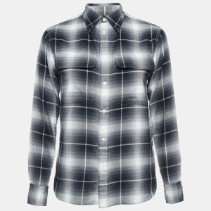 Polo Ralph Lauren Monochrome Tartan Cotton Shirt XS, Shirts & Tops - Luxury Closet catalog