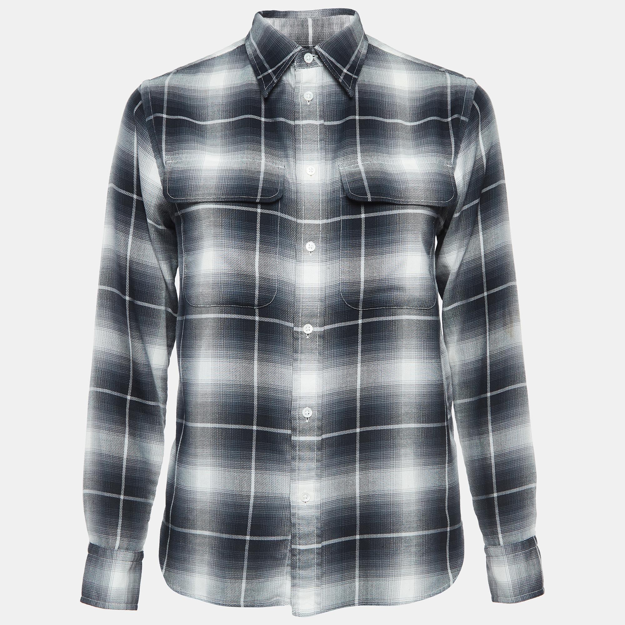 Polo Ralph Lauren Monochrome Tartan Cotton Shirt XS, Shirts & Tops - Luxury Closet catalog