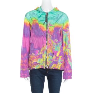 Prada Sport Multicolor Printed Zip Front Belted Hooded Jacket M, Coats & Jackets - Luxury Closet catalog