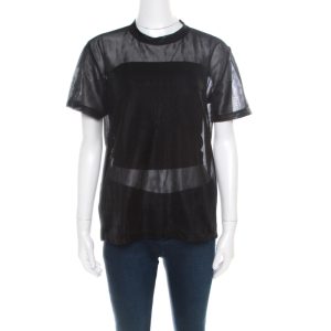 Prada Sport Black Knit Mesh Sheer Short Sleeve Top XS, Shirts & Tops - Luxury Closet catalog