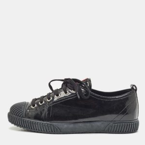 Prada Sport Black Patent Leather Low Top Sneakers Size 36.5, Athletic Shoes & Sneakers - Luxury Closet catalog