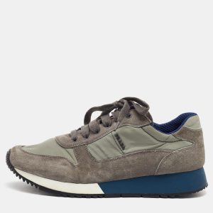 Prada Sport Grey/Light Green Suede and Nylon Low Top Sneakers Size 40, Athletic Shoes & Sneakers - Luxury Closet catalog