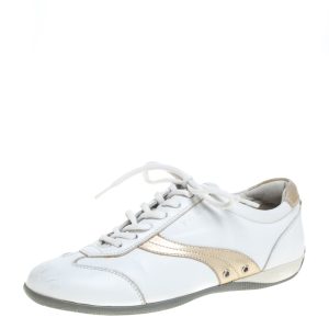 Prada Sports White Leather Lace Up Low Top Sneakers Size 35.5, Athletic Shoes & Sneakers - Luxury Closet catalog