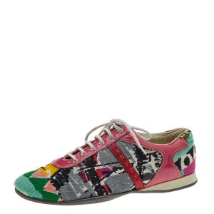 Prada Sport Multicolor Fabric And Patent Leather Low Top Sneakers Size 38.5, Athletic Shoes & Sneakers - Luxury Closet catalog