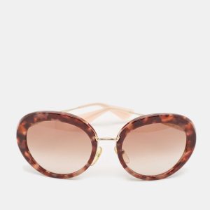 Prada Brown/Peach Gradient SPR16Q Oval Sunglasses, Sunglasses - Luxury Closet catalog