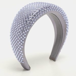 Prada Blue/Purple Crystal Embellished Satin Headband, Apparel & Accessories - Luxury Closet catalog