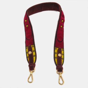 Prada Magenta Velvet Patterned Velour Shoulder Bag Strap, Luggage Accessories - Luxury Closet catalog