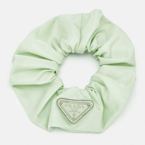 Prada Green Re-Nylon Triangle logo Scrunchie, Apparel & Accessories - Luxury Closet catalog