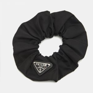 Prada Black Nylon Logo Plaque  Hair Scrunchie, Apparel & Accessories - Luxury Closet catalog