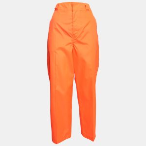 Prada Florescent Orange Synthetic Loose Fit Pants M, Clothing - Luxury Closet catalog