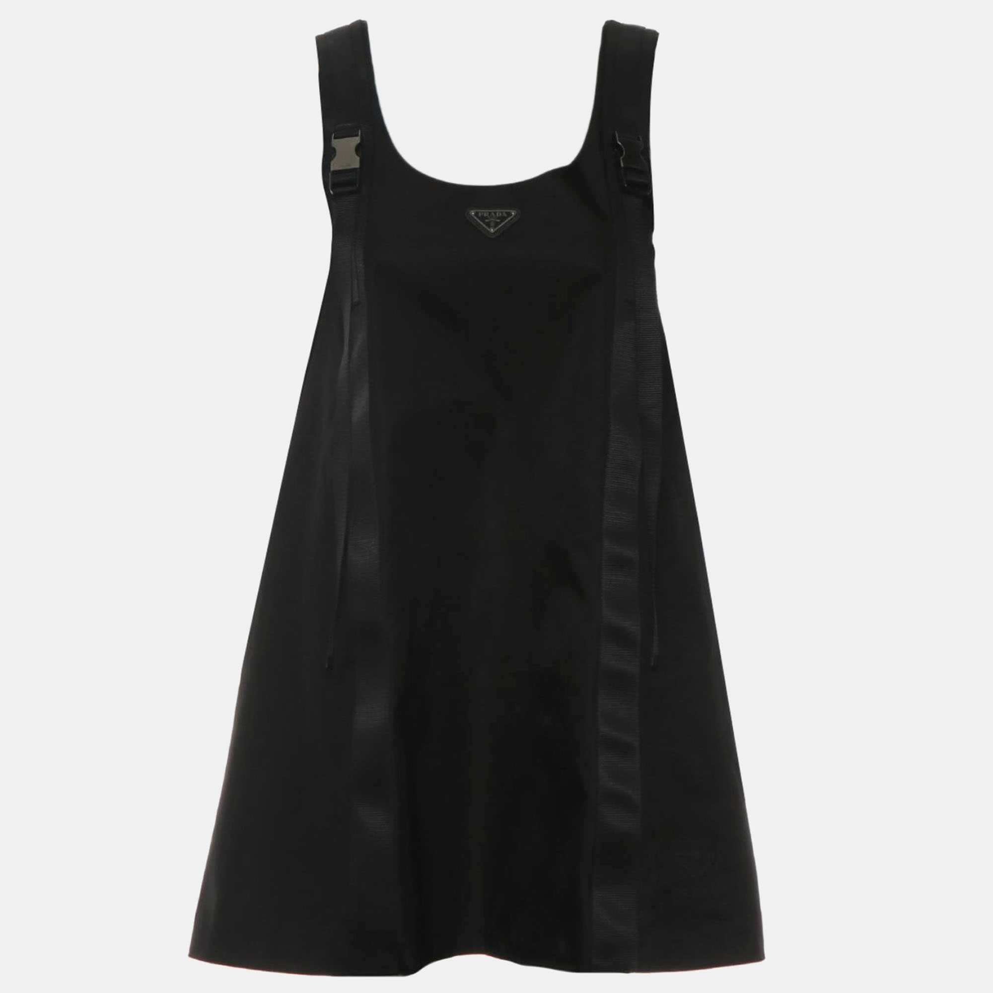 Prada Black Polyamide Re-Nylon Logo-Plaque Mini Dress IT Women 36, Dresses - Luxury Closet catalog