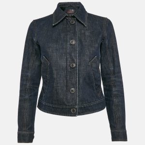 Prada Blue Denim Zip-Up Jacket S, Coats & Jackets - Luxury Closet catalog