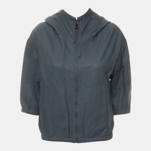 Prada Blue Zipped Leather Jacket, Coats & Jackets - Luxury Closet catalog