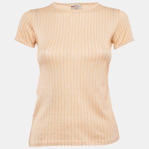 Prada Orange Stripped Jersey Fitted Top S, Shirts & Tops - Luxury Closet catalog