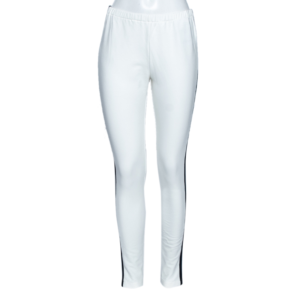 Prada White Cotton Contrast Trimmed Track Pants M, Clothing - Luxury Closet catalog
