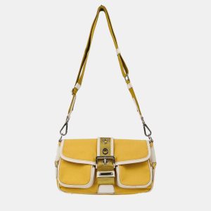 Prada Yellow Canvas Shoulder Bag, Shoulder Bags - Luxury Closet catalog