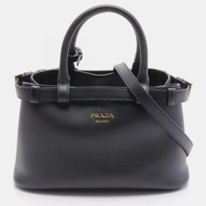 Prada Black Leather Handbag, Tote Handbags - Luxury Closet catalog