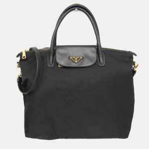 Prada Black Leather, Nylon Shoulder Bag, Shoulder Bags - Luxury Closet catalog