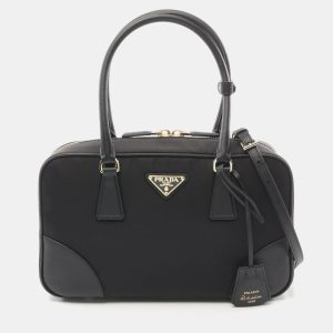 Prada Black Nylon and Saffiano Leather Re-Edition Handbag, Shoulder Bags - Luxury Closet catalog
