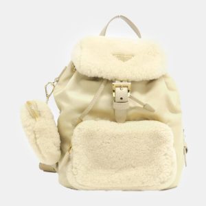 Prada Deserto Re-Nylon and Shearling Backpack Bag, Backpacks - Luxury Closet catalog