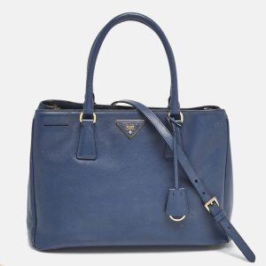 Prada Navy Blue Saffiano Lux Leather Medium Open Tote, Tote Handbags - Luxury Closet catalog