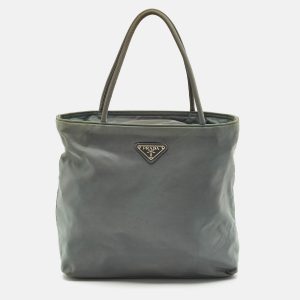 Prada Moose Green Nylon Logo Tote, Tote Handbags - Luxury Closet catalog