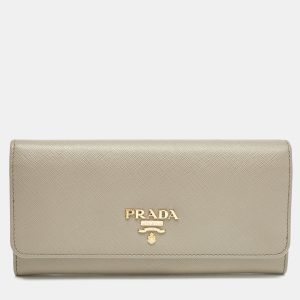 Prada Grey Leather Logo Flap Continental Wallet, Wallets & Money Clips - Luxury Closet catalog