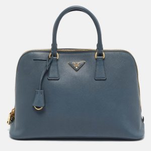 Prada Blue Saffiano Lux Leather Promenade Satchel, Satchels - Luxury Closet catalog