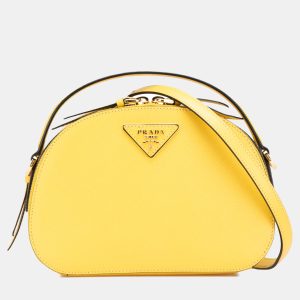 Prada Yellow Saffiano Lux Odette Satchel, Satchels - Luxury Closet catalog
