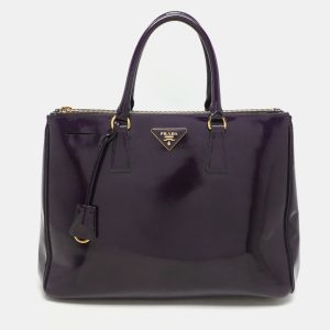 Prada Purple Patent Leather Medium Double Zip Galleria Tote, Tote Handbags - Luxury Closet catalog