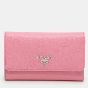 Prada Pink Saffiano Leather Trifold Continental Wallet, Wallets & Money Clips - Luxury Closet catalog